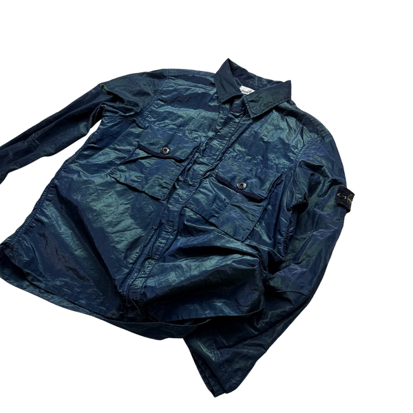 Stone Island 2017 Blue & Green Weft Overshirt - XL