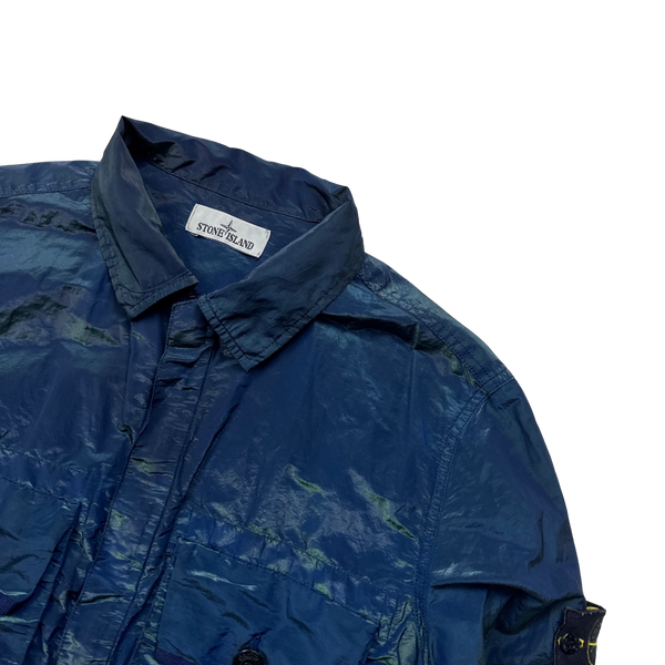 Stone Island 2017 Blue & Green Weft Overshirt - XL