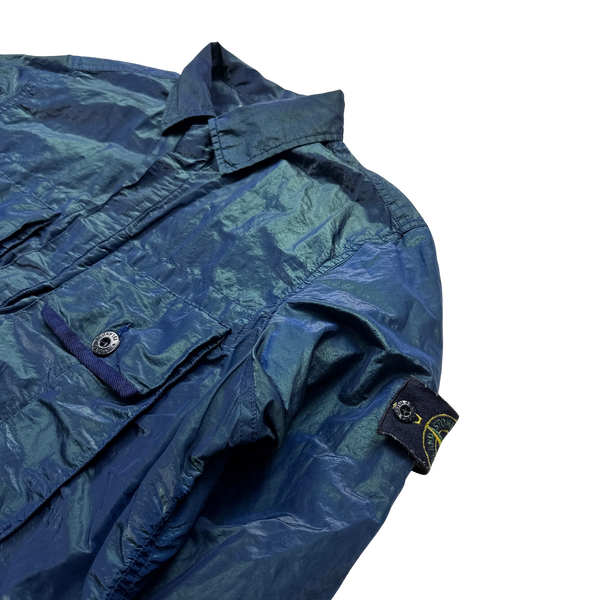 Stone Island 2017 Blue & Green Weft Overshirt - XL