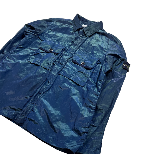 Stone Island 2017 Blue & Green Weft Overshirt - XL