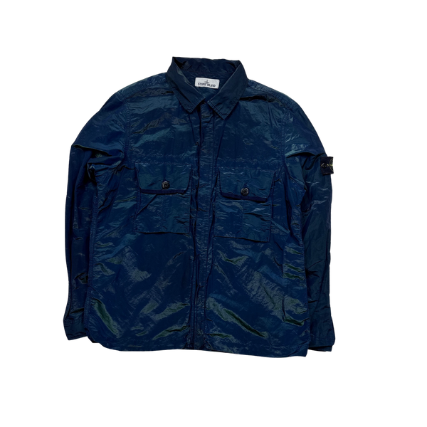 Stone Island 2017 Blue & Green Weft Overshirt - XL