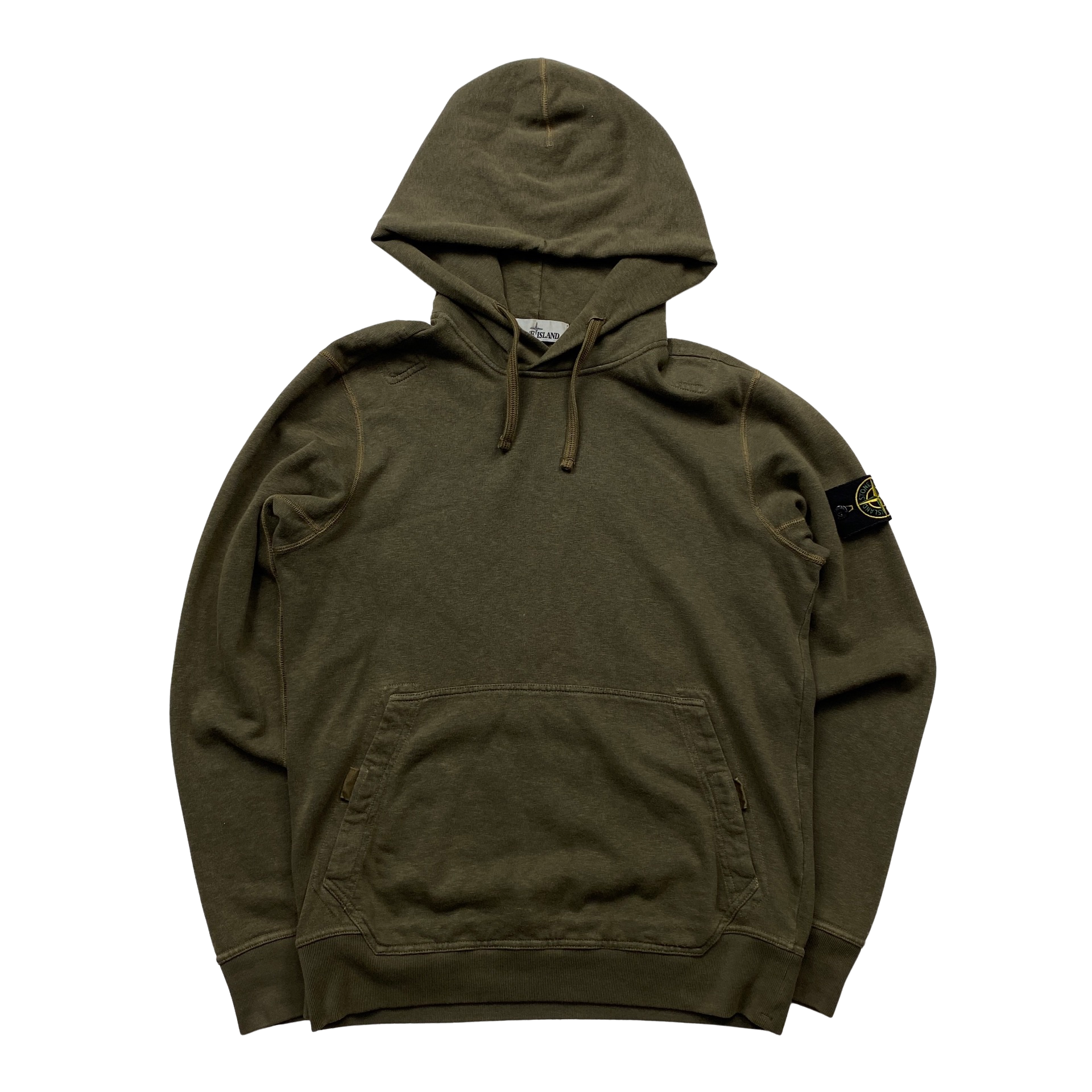 Khaki stone island hoodie hotsell