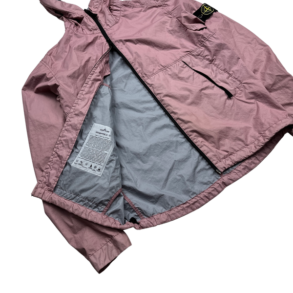 Stone Island Pink Membrana 3L TC Hooded Jacket - Medium