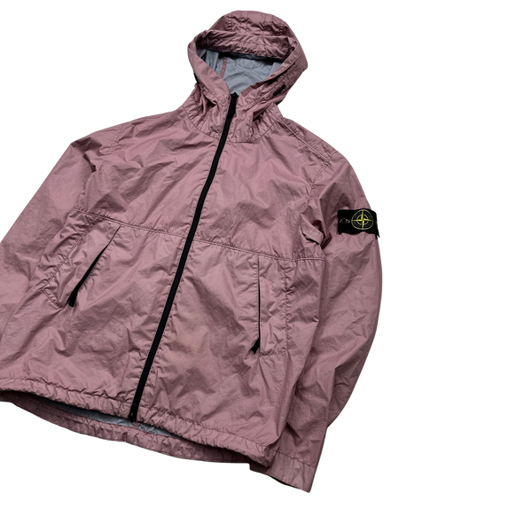 Stone Island Pink Membrana 3L TC Hooded Jacket - Medium