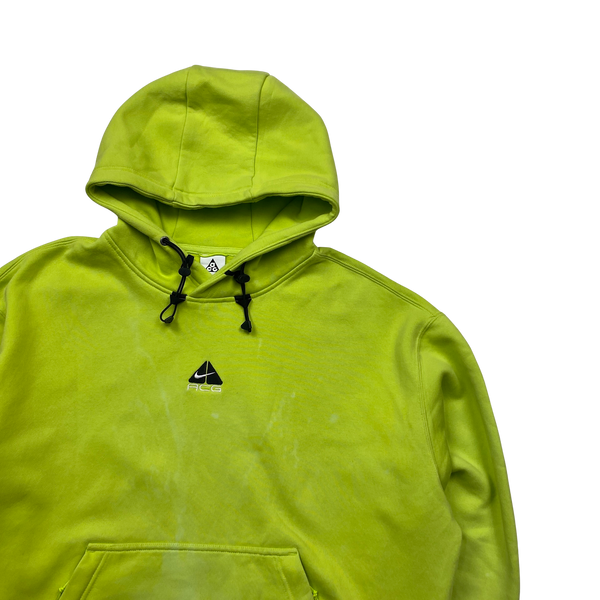 ACG Nike Spellout Neon Green Tie-Dye Hoodie - Large