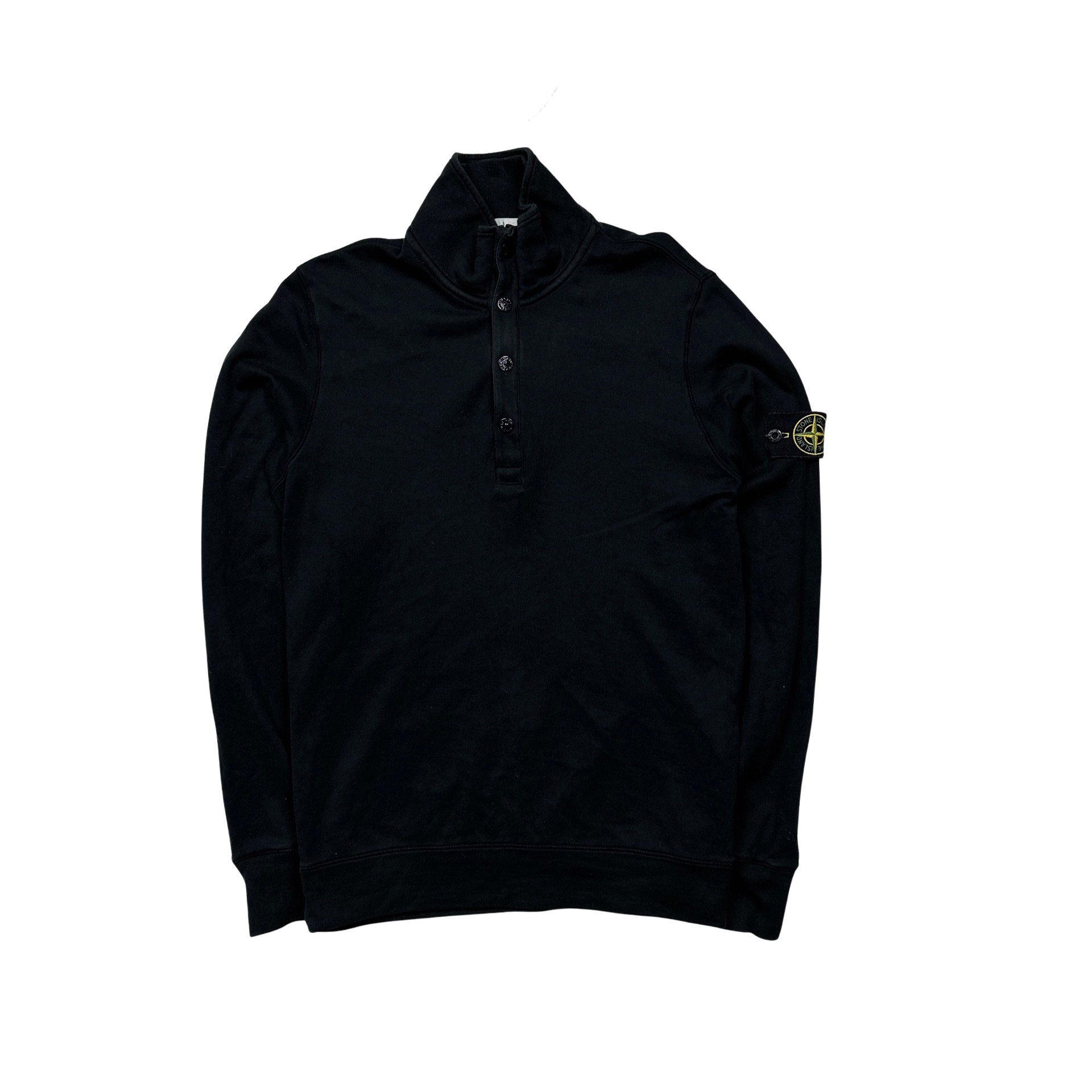 Stone Island 2017 Black Cotton Pullover Jumper Medium Mat s Island