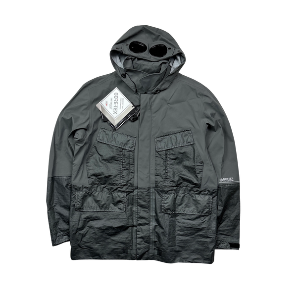 CP Company Grey Gore-Tex Infinium Waterproof Goggle Jacket - Large