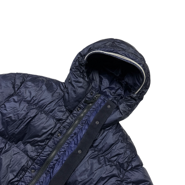 Stone Island Navy Blue Garment Dyed Puffer Jacket - Large