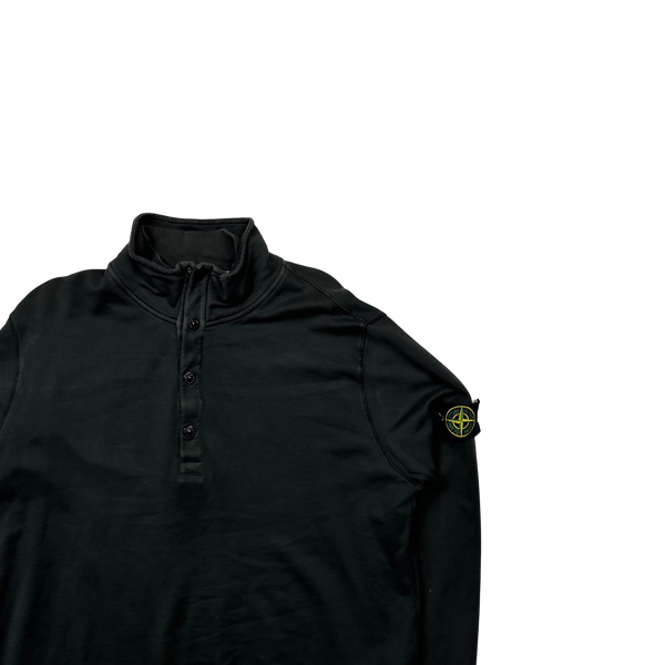 Stone Island 2013 Charcoal Quarter Button Up Pullover Jumper - XXL