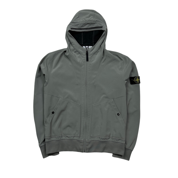 Stone island soft shell jacket grey online