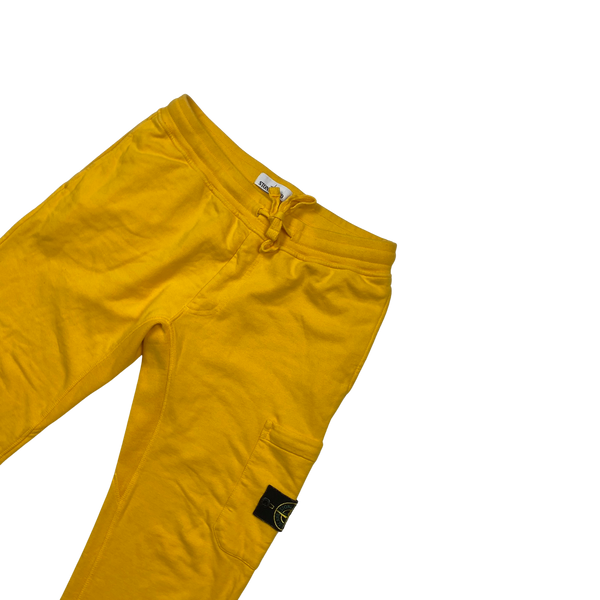 Stone Island Yellow Cotton Joggers - Large