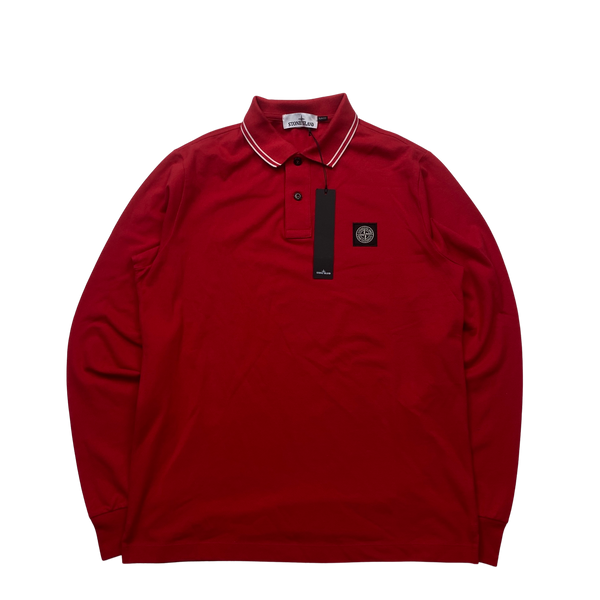 Stone Island 2022 Red Polo Shirt - Large