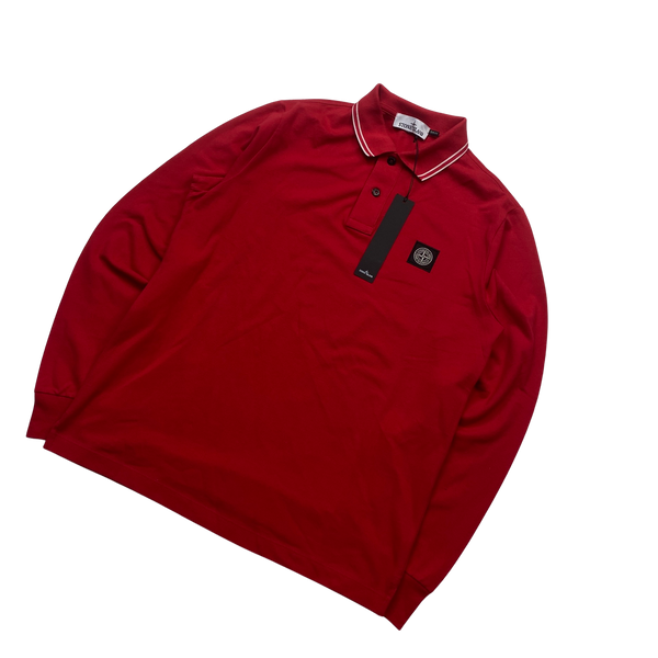 Stone Island 2022 Red Polo Shirt - Large