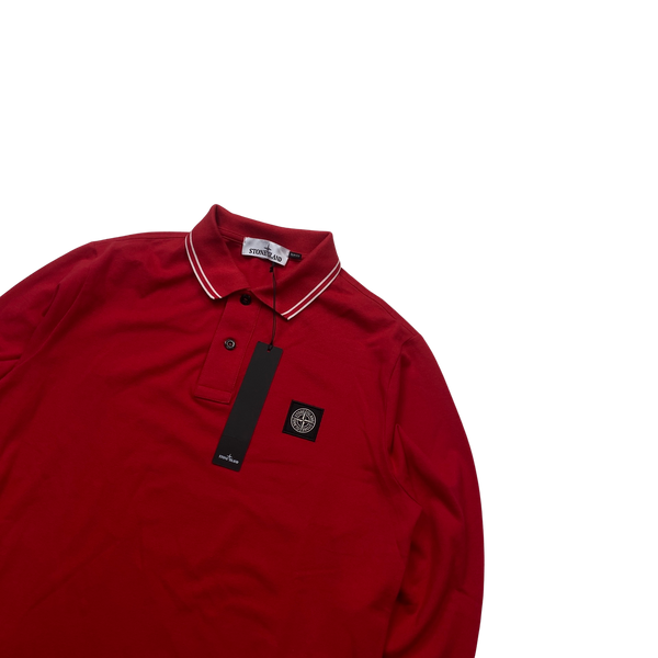 Stone Island 2022 Red Polo Shirt - Large