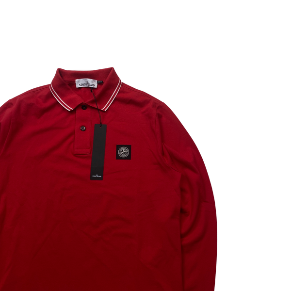 Stone Island 2022 Red Polo Shirt - Large