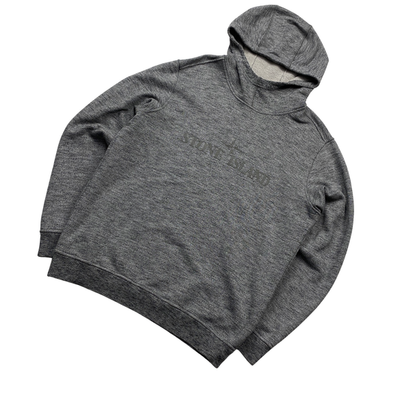 Stone Island 2019 Grey Spellout Hoodie 3XL Mat s Island