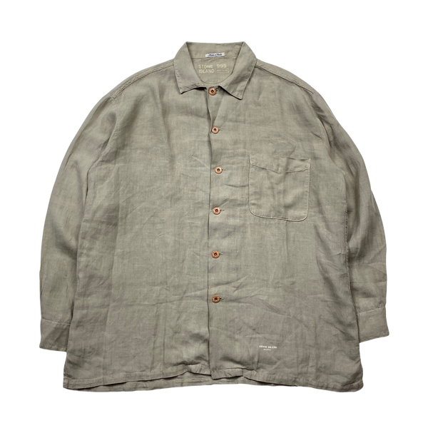 Stone Island Marina 1994 Lino Flax Linen Shirt - Large