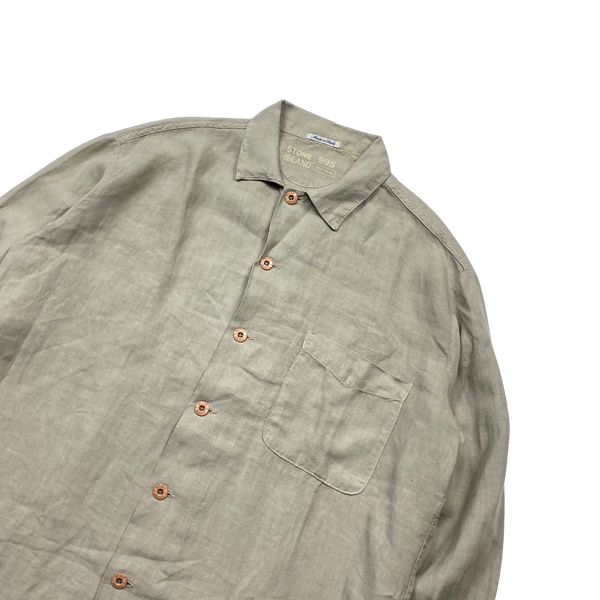 Stone Island Marina 1994 Lino Flax Linen Shirt - Large