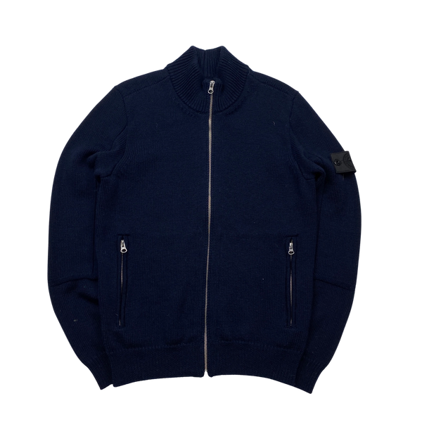 Stone Island 2015 Navy Thick Knitted Shadow Project Jumper - Small