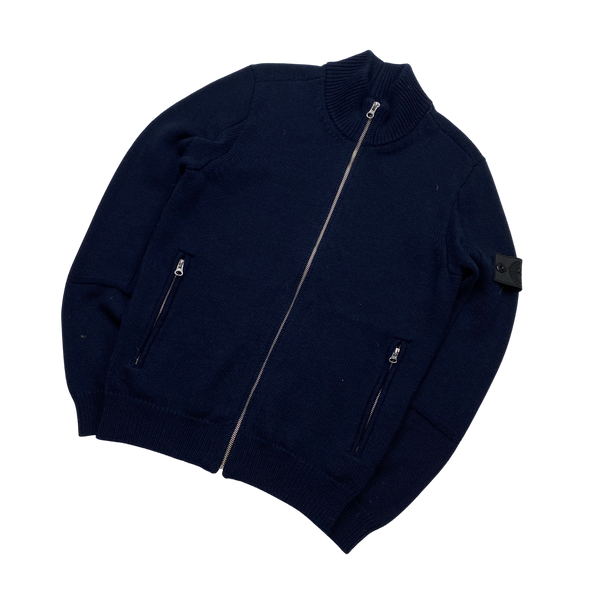 Stone Island 2015 Navy Thick Knitted Shadow Project Jumper - Small