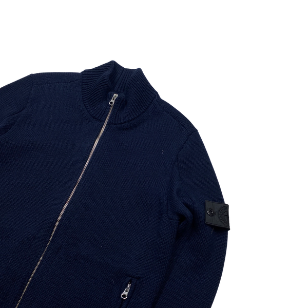 Stone Island 2015 Navy Thick Knitted Shadow Project Jumper - Small