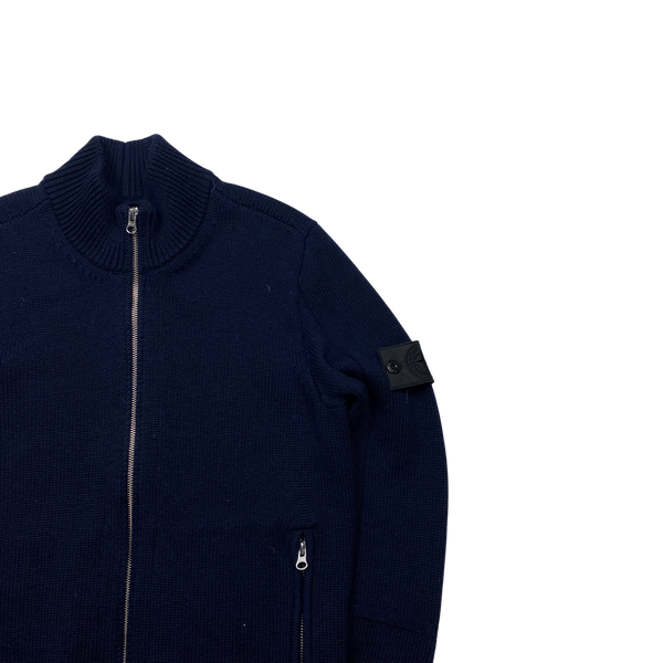 Stone Island 2015 Navy Thick Knitted Shadow Project Jumper - Small