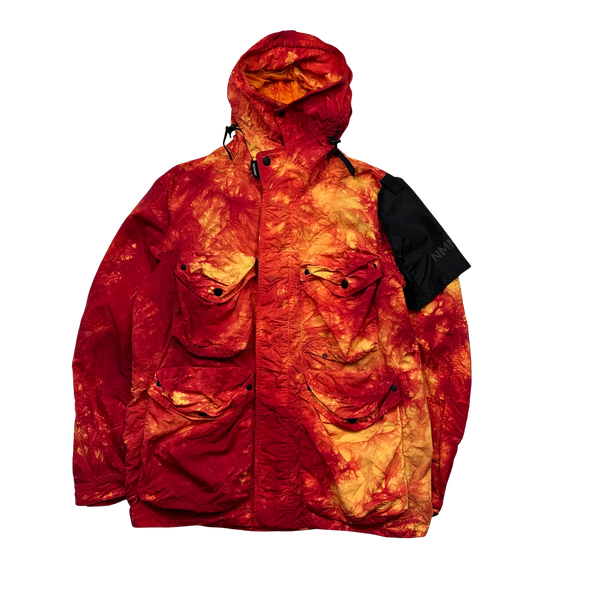 Nemen Tie Dye Multi Pocket Hooded Parka Jacket - Large