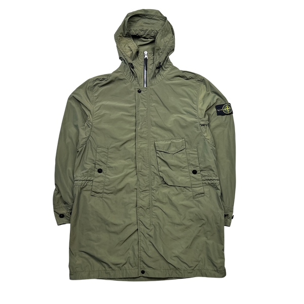 Stone Island 2021 Military Green Micro Reps Parka Jacket XL Mat s Island