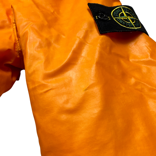 Stone Island Orange 30th Anni Mussola Gommata Padded Jacket - Large