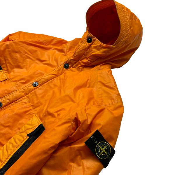 Stone Island Orange 30th Anni Mussola Gommata Padded Jacket - Large