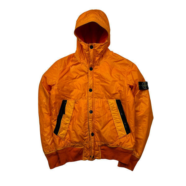 Stone Island Orange 30th Anni Mussola Gommata Padded Jacket - Large