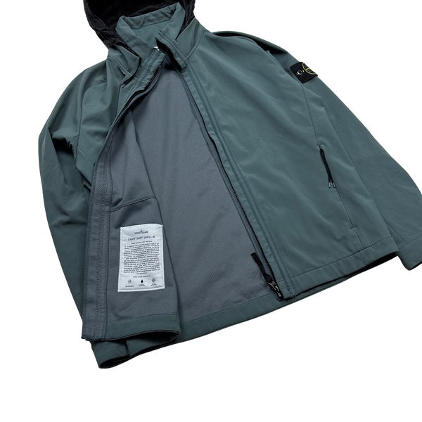 Stone island soft shell r green sales