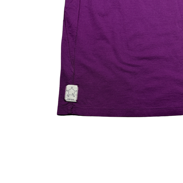 Stone Island Purple Mesh Cotton T Shirt - XL