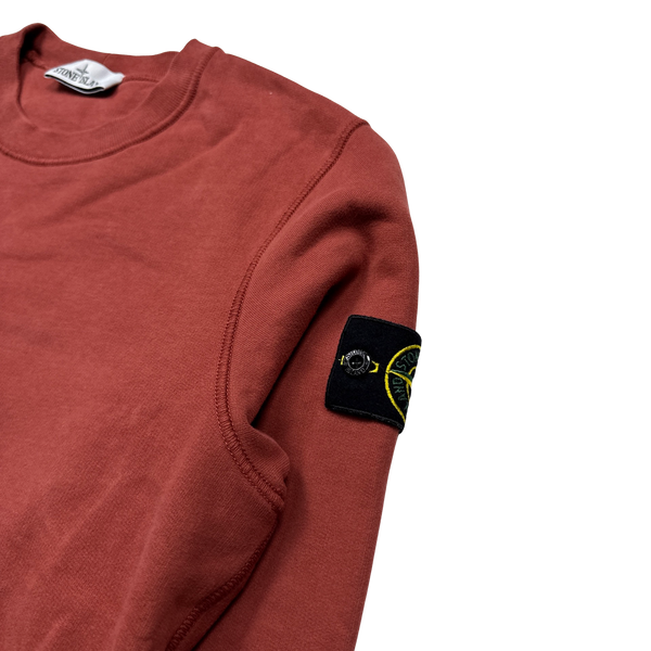 Stone Island 2021 Brick Red Crewneck Sweatshirt - Medium