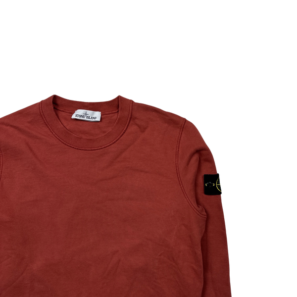 Stone Island 2021 Brick Red Crewneck Sweatshirt - Medium