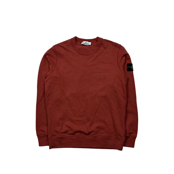 Stone Island 2021 Brick Red Crewneck Sweatshirt - Medium