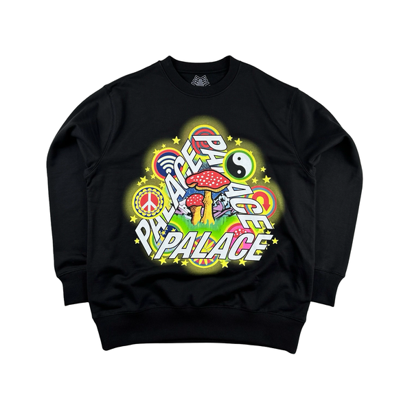 Palace Graphic Spellout Graphic Crewneck - Large