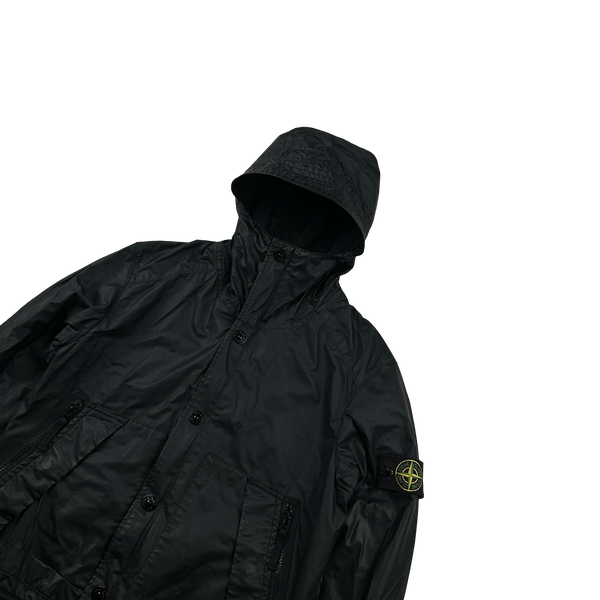 Stone Island 2012 Black Mussola Gommata Jacket - Small