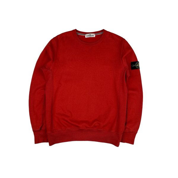 Red stone island sweatshirt deals