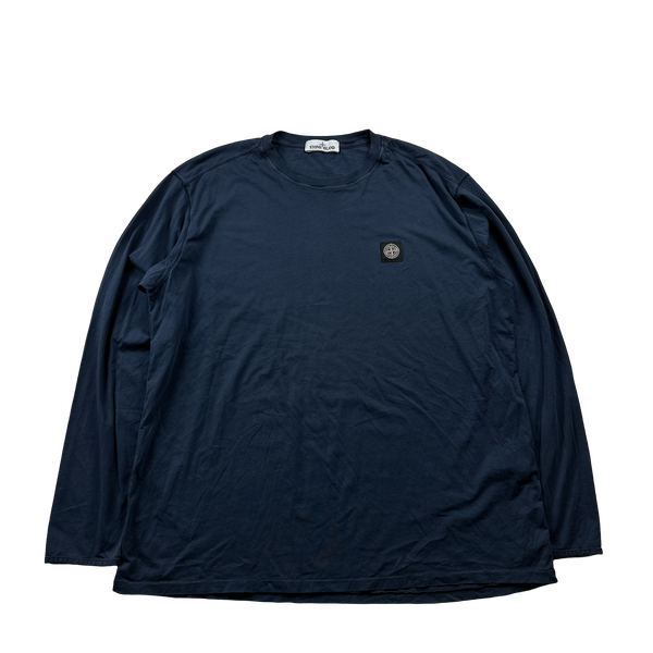 Stone Island Navy Cotton Long Sleeve T Shirt - 3XL