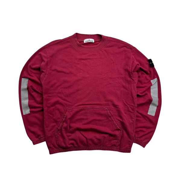 Stone Island 2016 Burgundy Pink Reflective Sweatshirt - Medium