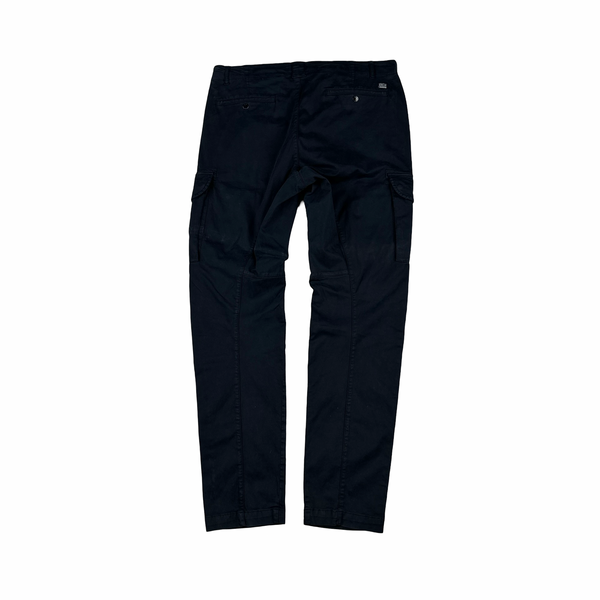 CP Company Navy Stretch Satin Cargo Trousers - XL