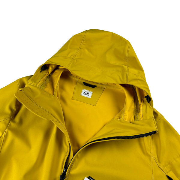 CP Company Yellow Soft Shell R Hooded Jacket - Large