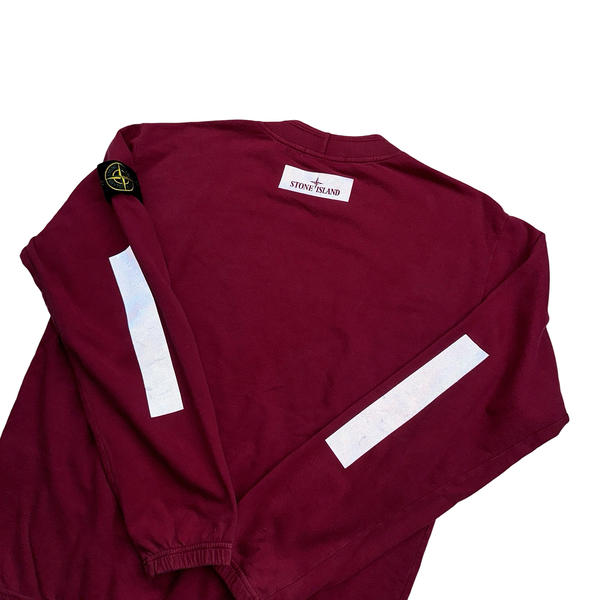 Stone Island 2016 Burgundy Pink Reflective Sweatshirt - Medium