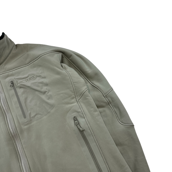 Arcteryx Grey Soft Shell Thick Fleece Lined Zipped Jacket - Large