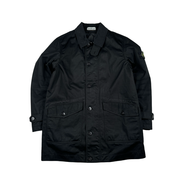 Stone Island 2013 Raso Gommato Black Dutch Rope Liner Jacket - Large