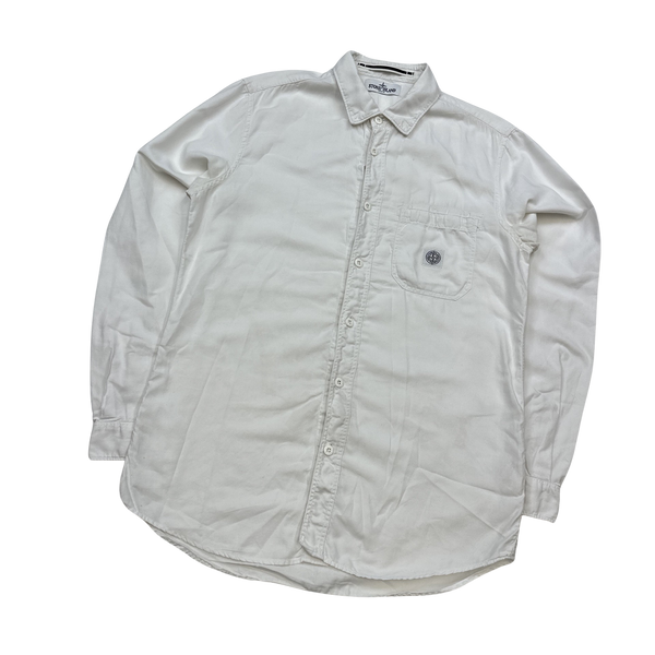 Stone Island 2013 White Cotton Shirt - Large