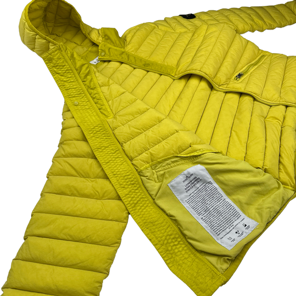 Stone Island 2019 Yellow Loom Woven Down Chambers Jacket - Medium