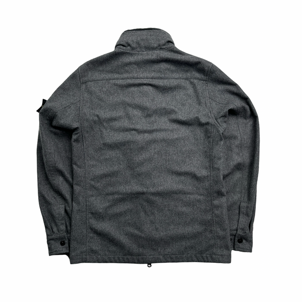 Stone Island 2014 Dark Grey Wool Overshirt - Small