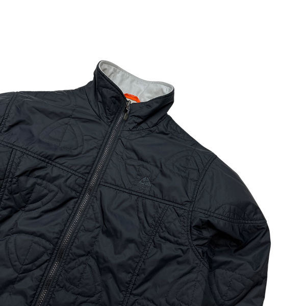 ACG Nike Black Collared Quilted Puffer Jacket - Large